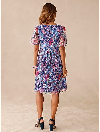 Robe dentelle manches volantées - DAXON