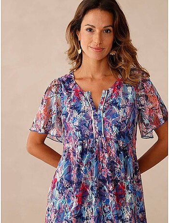 Robe dentelle manches volantées - DAXON