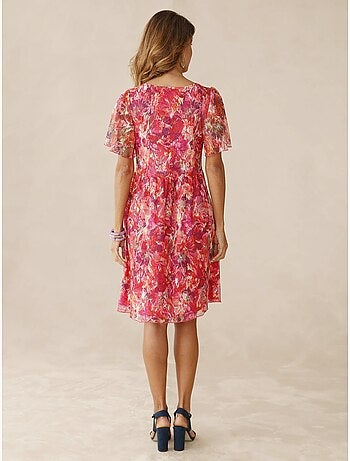 Robe dentelle manches volantées - DAXON