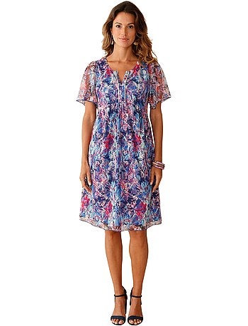 Robe dentelle manches volantées - DAXON