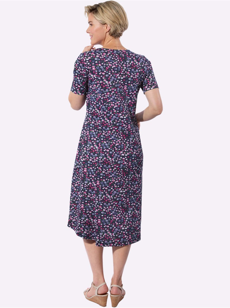 Robe D'été 100% Coton - Taille Standard - Witt Bleu Rose - Kiabi