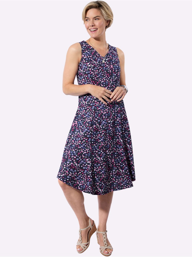 Robe D'été 100% Coton - Taille Standard - Witt Bleu Rose - Kiabi