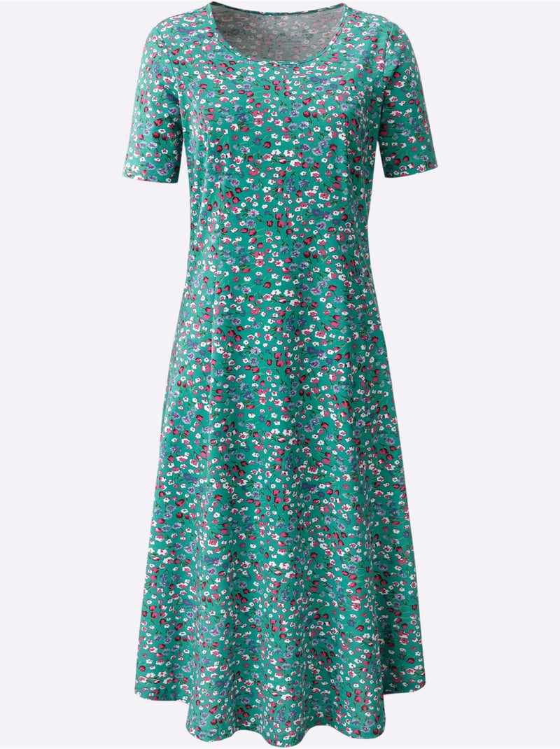 Robe D'été 100% Coton - Taille Standard - Witt Violet/Vert/Rose - Kiabi