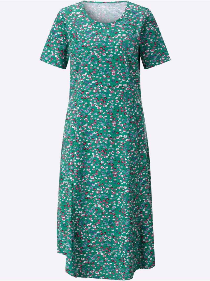 Robe D'été 100% Coton - Taille Standard - Witt Violet/Vert/Rose - Kiabi