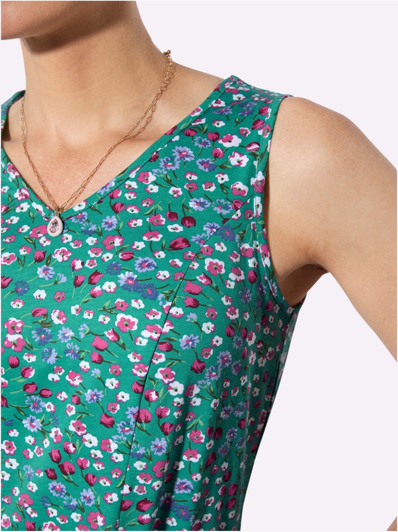 Robe D'été 100% Coton - Taille Standard - Witt Violet/Vert/Rose - Kiabi