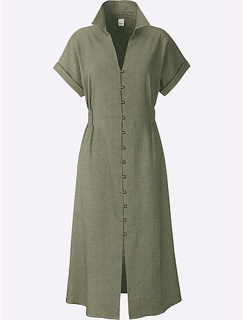 Robe D'été 55% Lin - Taille Standard - Helline