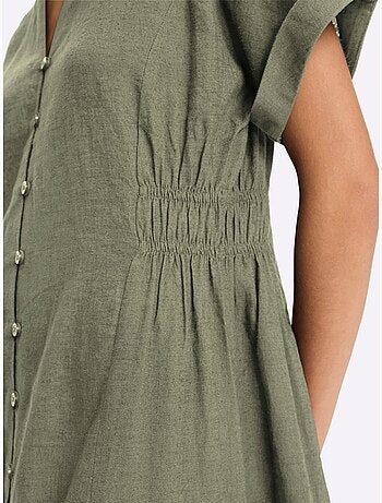 Robe D'été 55% Lin - Taille Standard - Helline