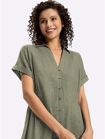 Robe D'été 55% Lin - Taille Standard - Helline