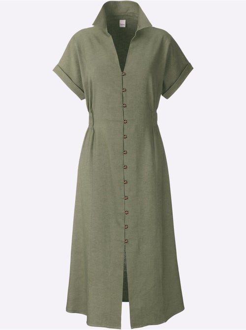 Robe D'été 55% Lin - Taille Standard - Helline - Kiabi Robe D'été 55% Lin - Taille Standard - Helline - Kiabi