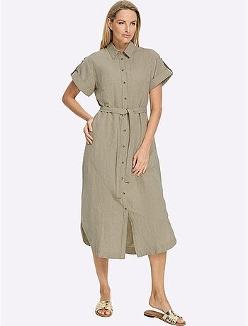 Robe d'été 55% lin - taille standard - helline
