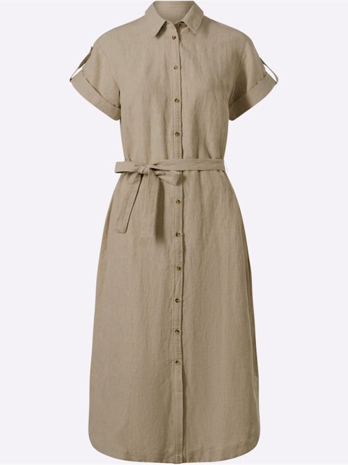 Robe D'été 55% Lin - Taille Standard - Helline - Kiabi Robe D'été 55% Lin - Taille Standard - Helline - Kiabi