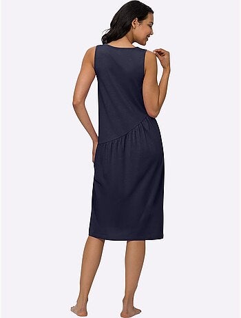 Robe d'été en jersey avec coupe évasée et fronces fantaisie - Taille standard - Moda Vilona