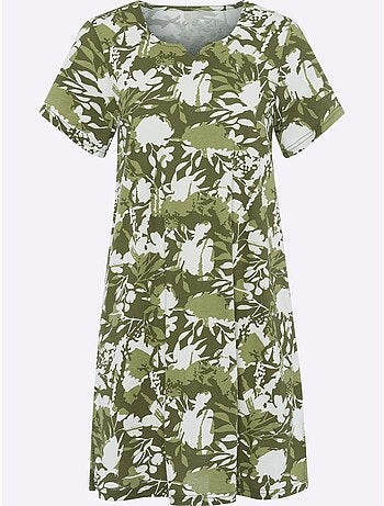 Robe D'été Coupe En A Affinante - Taille Standard - Moda Vilona