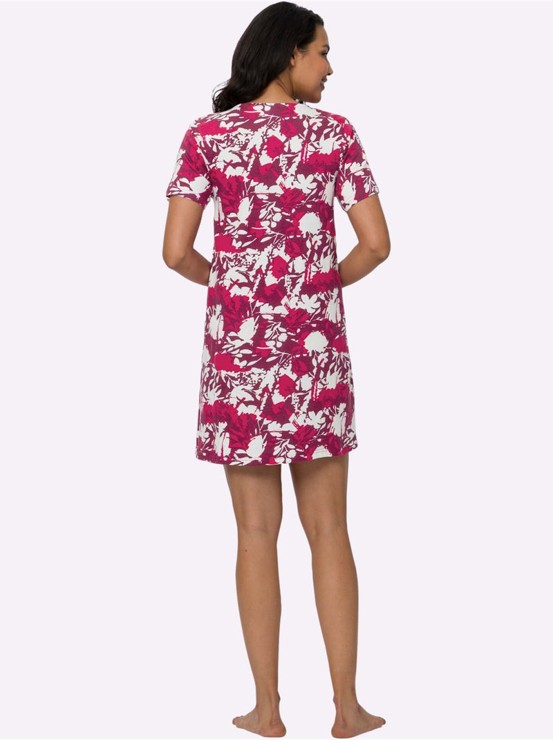 Robe D'été Coupe En A Affinante - Taille Standard - Moda Vilona Écru/Violet - Kiabi