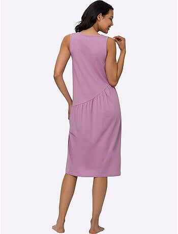 Robe d'été en jersey avec coupe évasée et fronces fantaisie - Taille standard - Moda Vilona