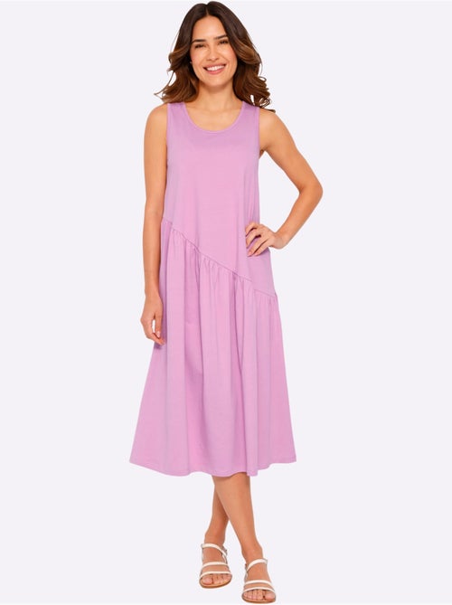 Robe d'été en jersey avec coupe évasée et fronces fantaisie - Taille standard - Moda Vilona - Kiabi Robe d'été en jersey avec coupe évasée et fronces fantaisie - Taille standard - Moda Vilona - Kiabi