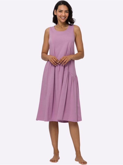 Robe d'été en jersey avec coupe évasée et fronces fantaisie - Taille standard - Moda Vilona - Kiabi Robe d'été en jersey avec coupe évasée et fronces fantaisie - Taille standard - Moda Vilona - Kiabi
