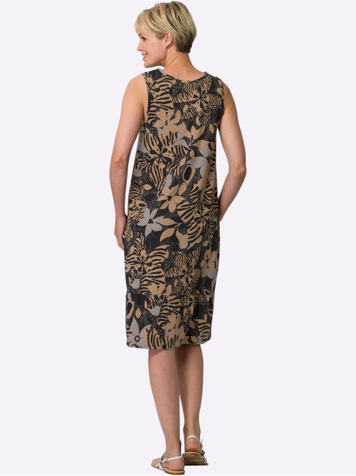 Robe d'été en jersey fin avec encolure en V et motifs floraux - - Moda Vilona - Kiabi Robe d'été en jersey fin avec encolure en V et motifs floraux - - Moda Vilona - Kiabi