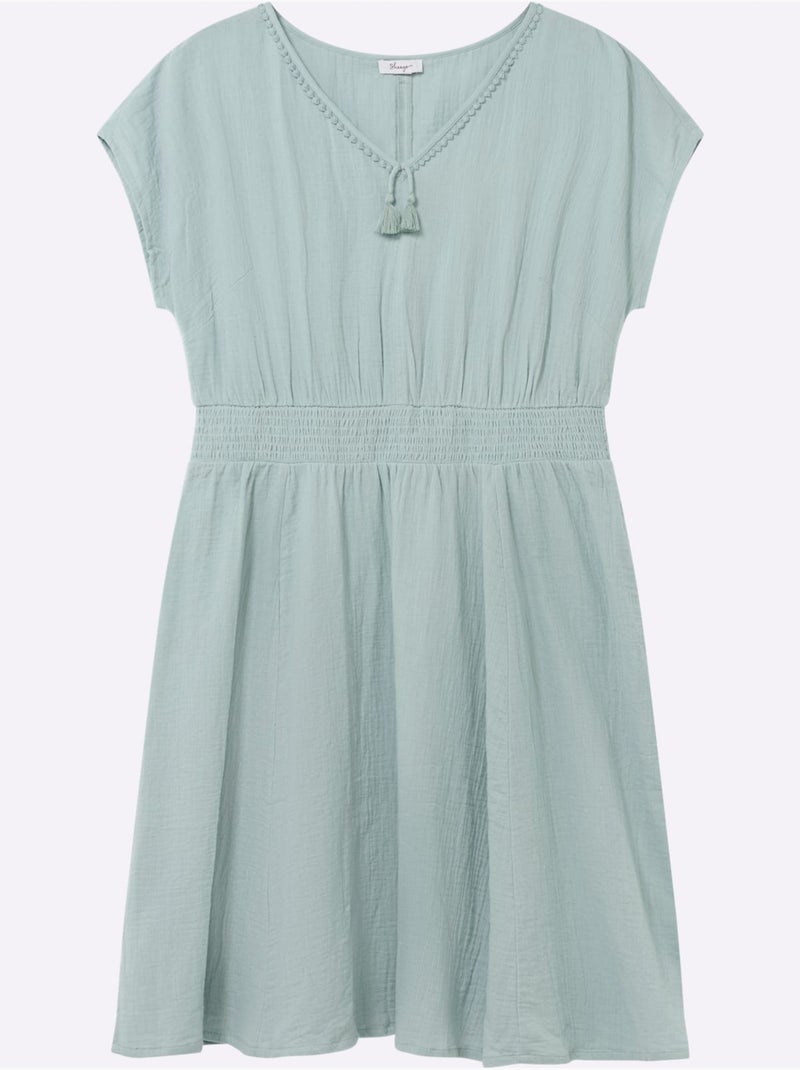 Robe D'été Encolure En V Affinante - Taille Standard - Sheego Menthe - Kiabi