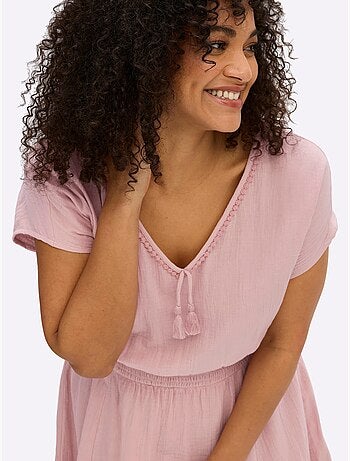 Robe D'été Encolure En V Affinante - Taille Standard - Sheego