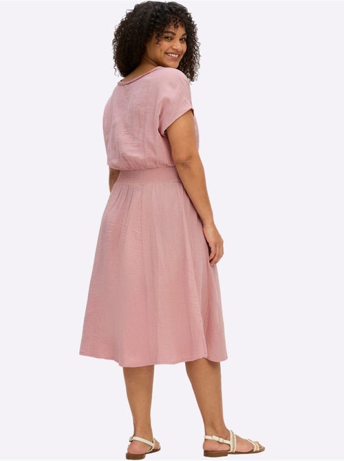 Robe D'été Encolure En V Affinante - Taille Standard - Sheego - Kiabi
