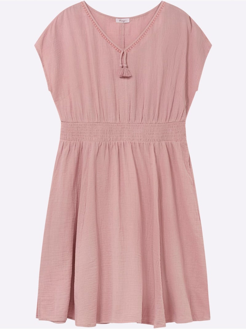 Robe D'été Encolure En V Affinante - Taille Standard - Sheego Rose - Kiabi
