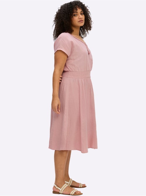 Robe D'été Encolure En V Affinante - Taille Standard - Sheego - Kiabi