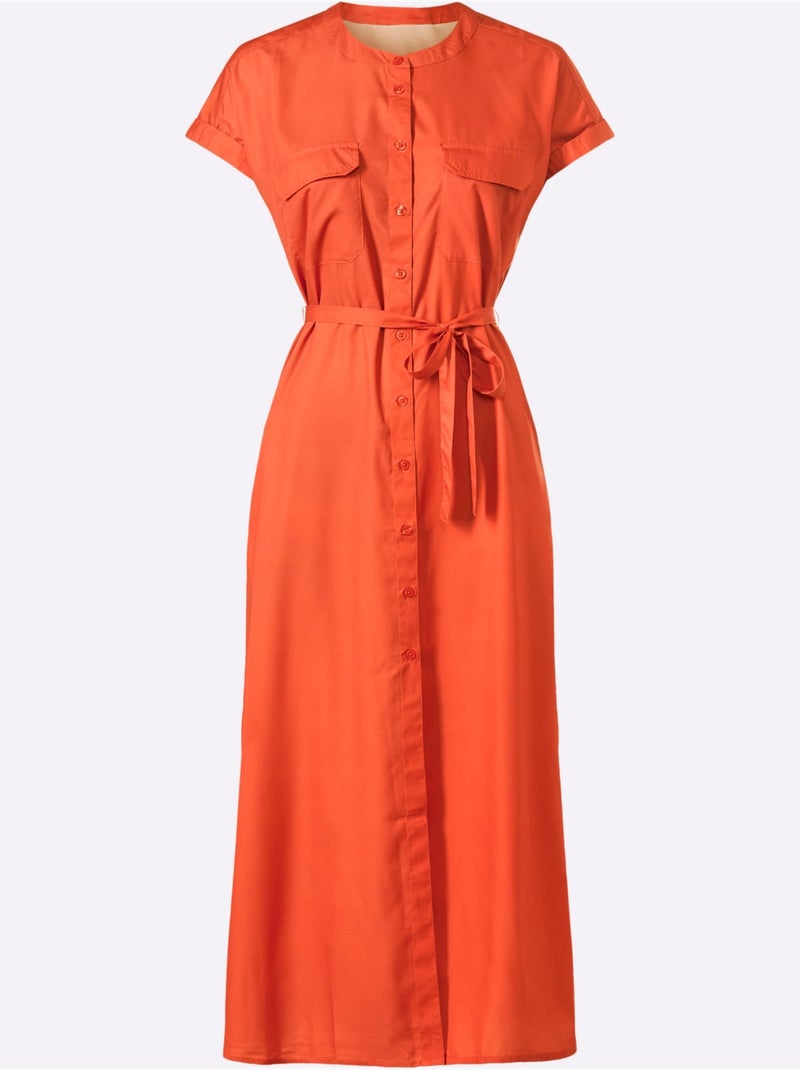 Robe d'été entretien facile - taille standard - helline Terre cuite - Kiabi