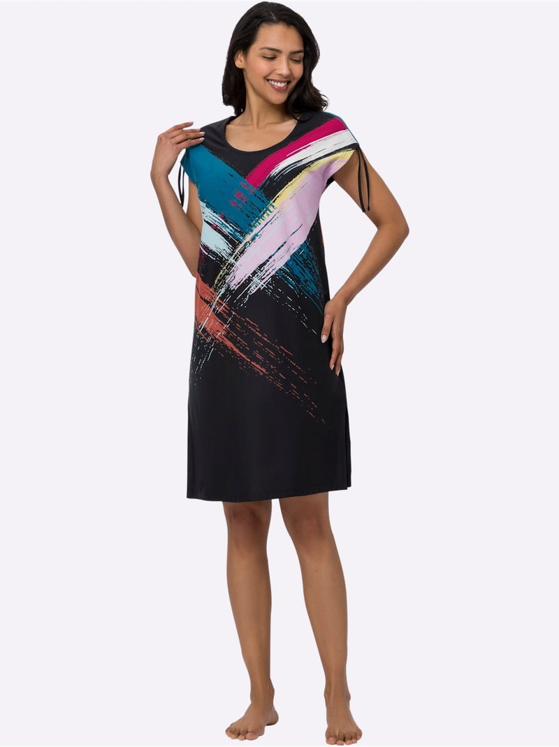 Robe D'été Jersey Fin - Taille Standard - Moda Vilona Noir - Kiabi