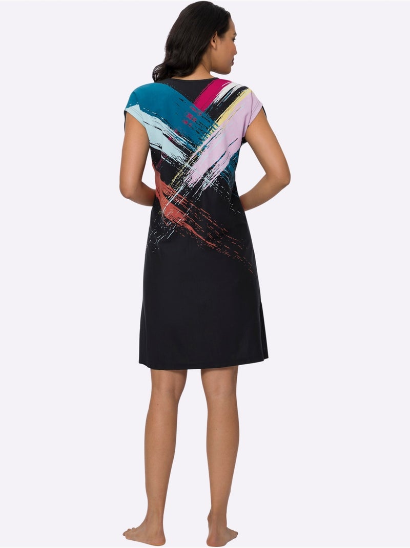 Robe D'été Jersey Fin - Taille Standard - Moda Vilona Noir - Kiabi