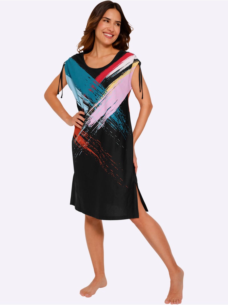 Robe D'été Jersey Fin - Taille Standard - Moda Vilona Noir - Kiabi