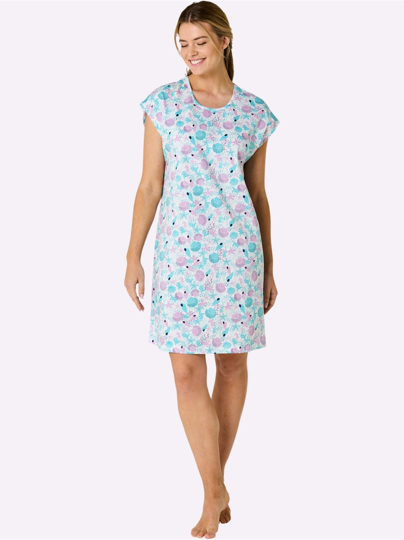 Robe D'été Jersey Fin - Taille Standard - Witt - Lot de 2 Blanc/Marine - Kiabi