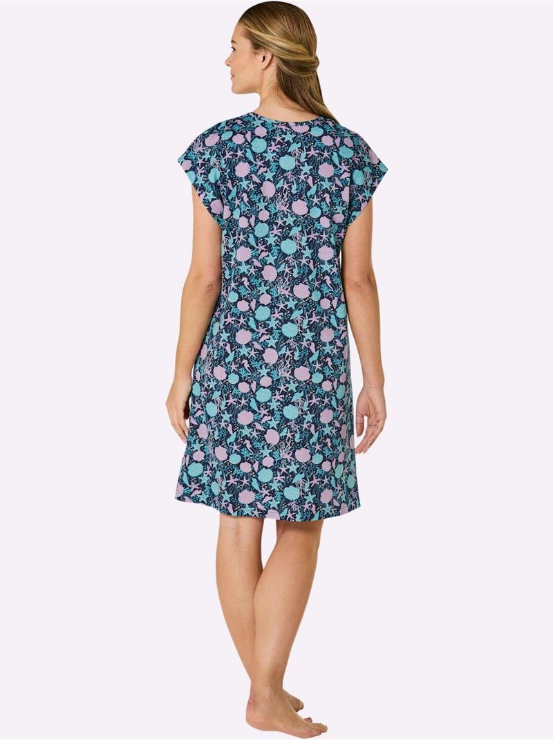 Robe D'été Jersey Fin - Taille Standard - Witt - Lot de 2 Blanc/Marine - Kiabi