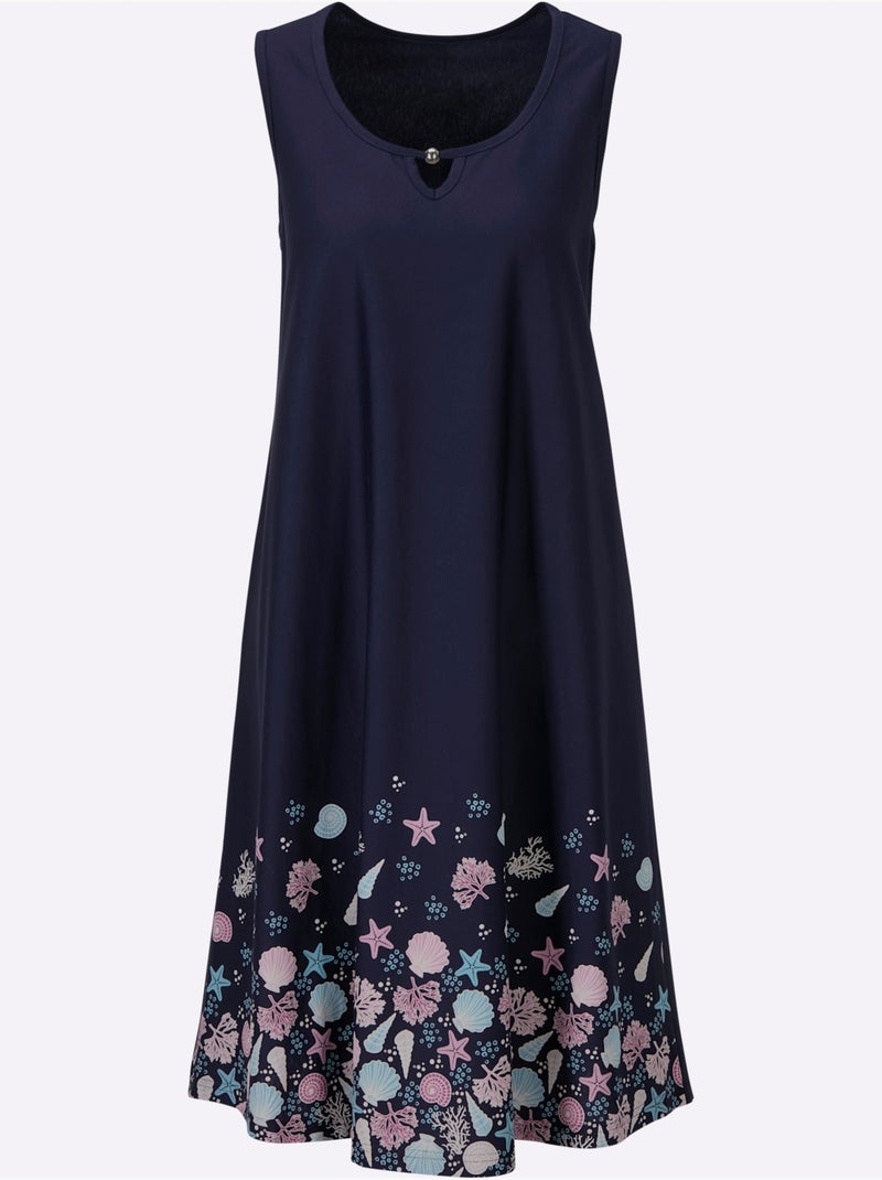 Robe D'été Jersey Fin - Taille Standard - Witt Bleu Vert - Kiabi