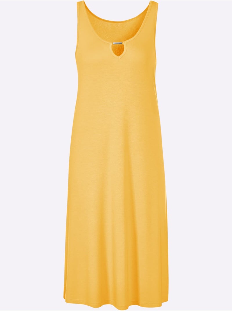 Robe D'été Jersey Fin - Taille Standard - Witt Jaune - Kiabi