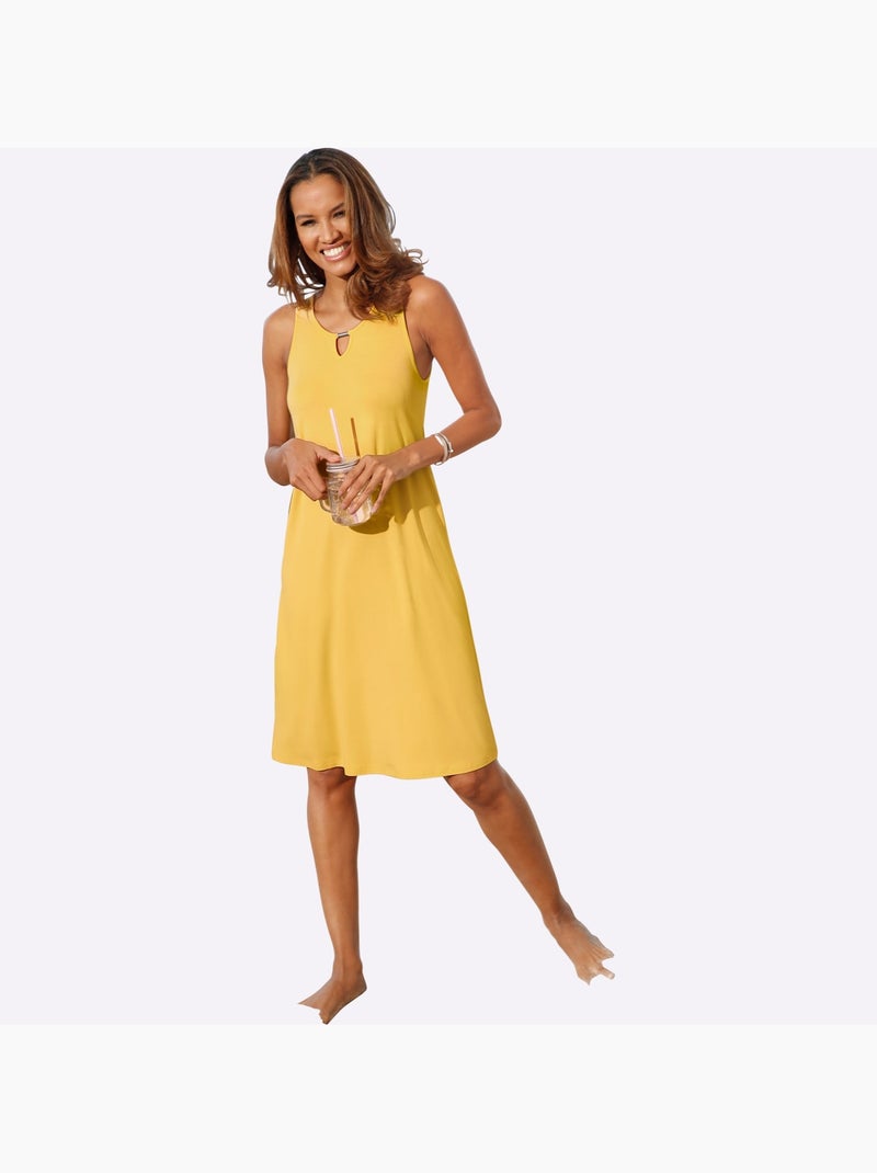 Robe D'été Jersey Fin - Taille Standard - Witt Jaune - Kiabi