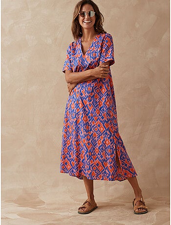 Robe d'été longue voile coton