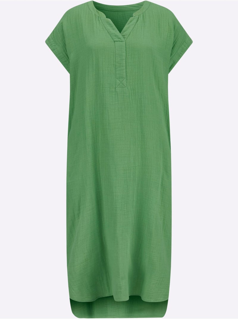 Robe D'été Pur Coton - Taille Standard - Witt Vert - Kiabi