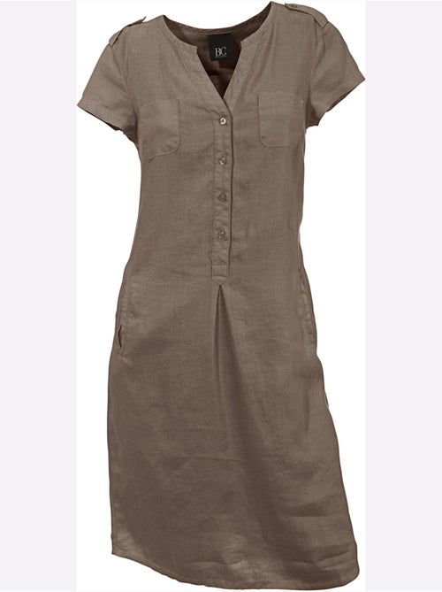 Robe d'été pur lin - taille standard - helline - Kiabi