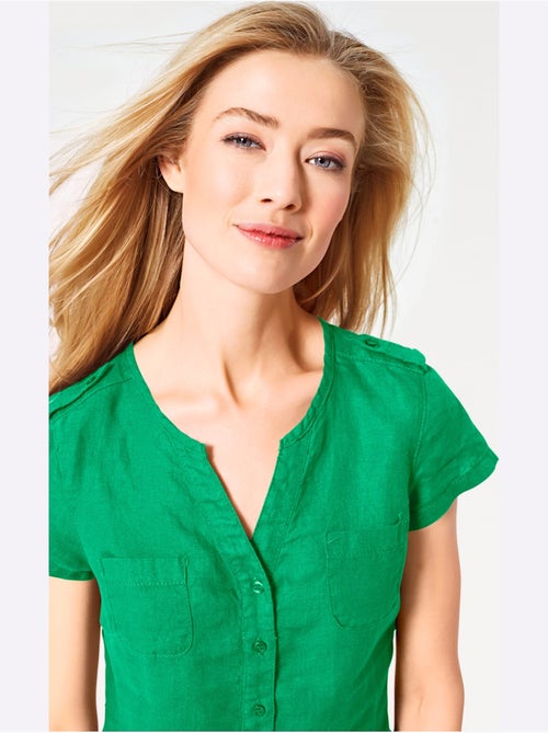 Robe d'été pur lin - taille standard - helline - Kiabi