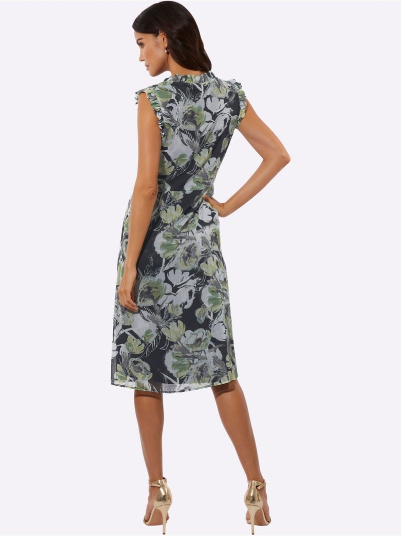Robe D'été Qualité Légèrement Transparente - Taille Standard - Helline Noir Vert - Kiabi