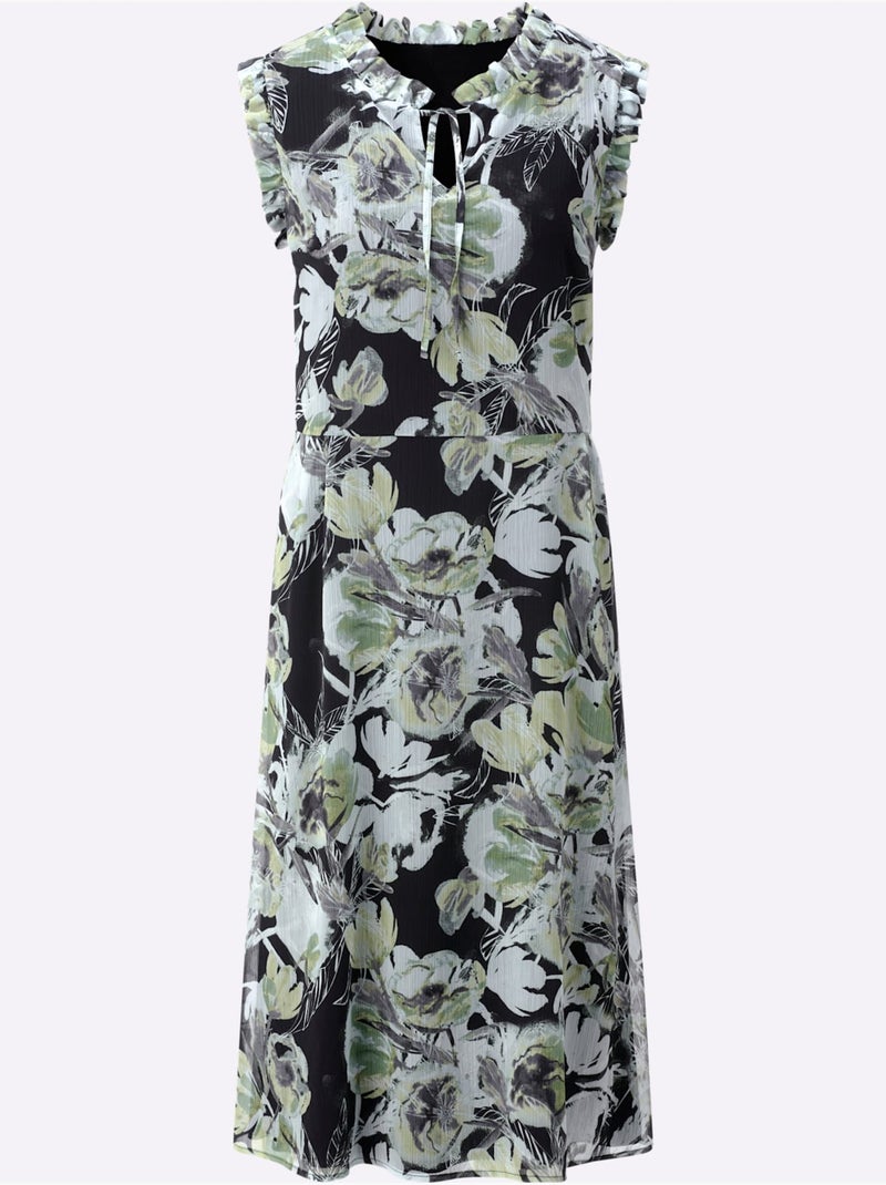 Robe D'été Qualité Légèrement Transparente - Taille Standard - Helline Noir Vert - Kiabi