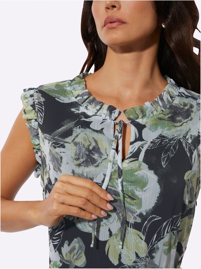 Robe D'été Qualité Légèrement Transparente - Taille Standard - Helline Noir Vert - Kiabi