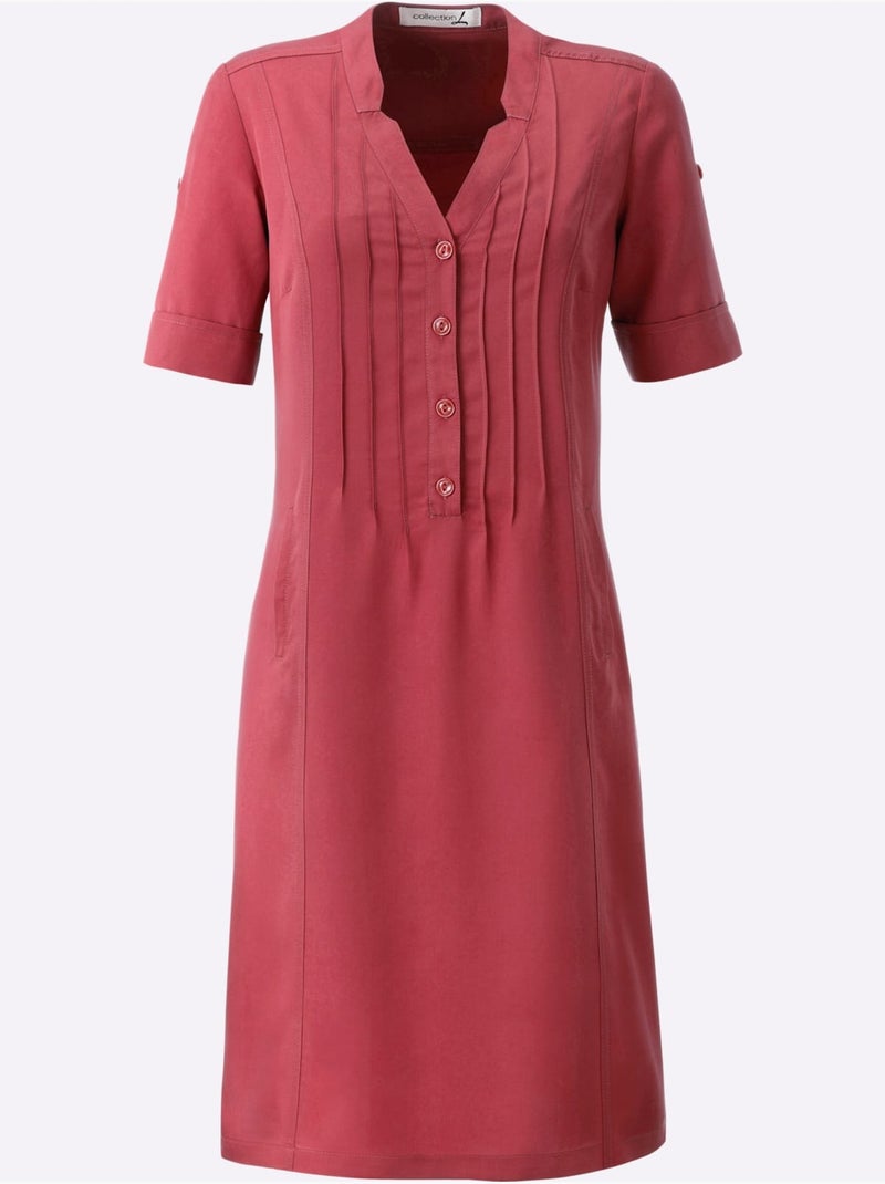 Robe D'été Qualité Lyocell Estivale - Taille Standard - Witt Framboise - Kiabi