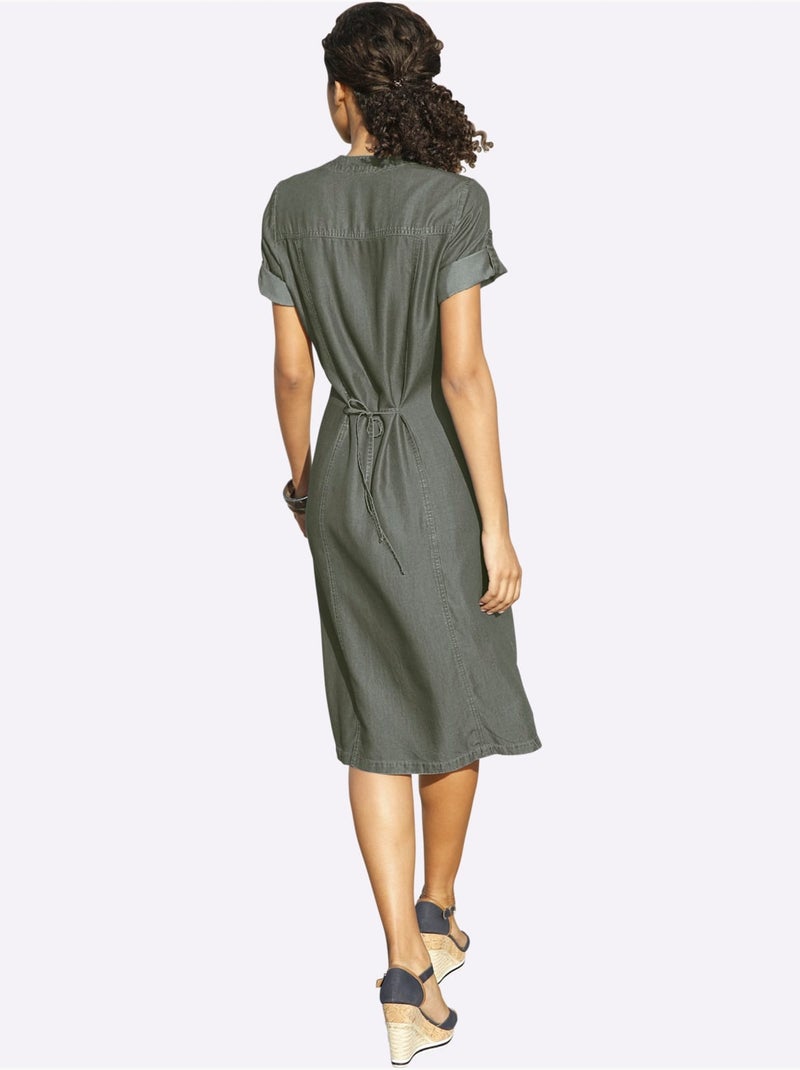 Robe D'été Qualité Lyocell Estivale - Taille Standard - Witt Vert kaki clair - Kiabi