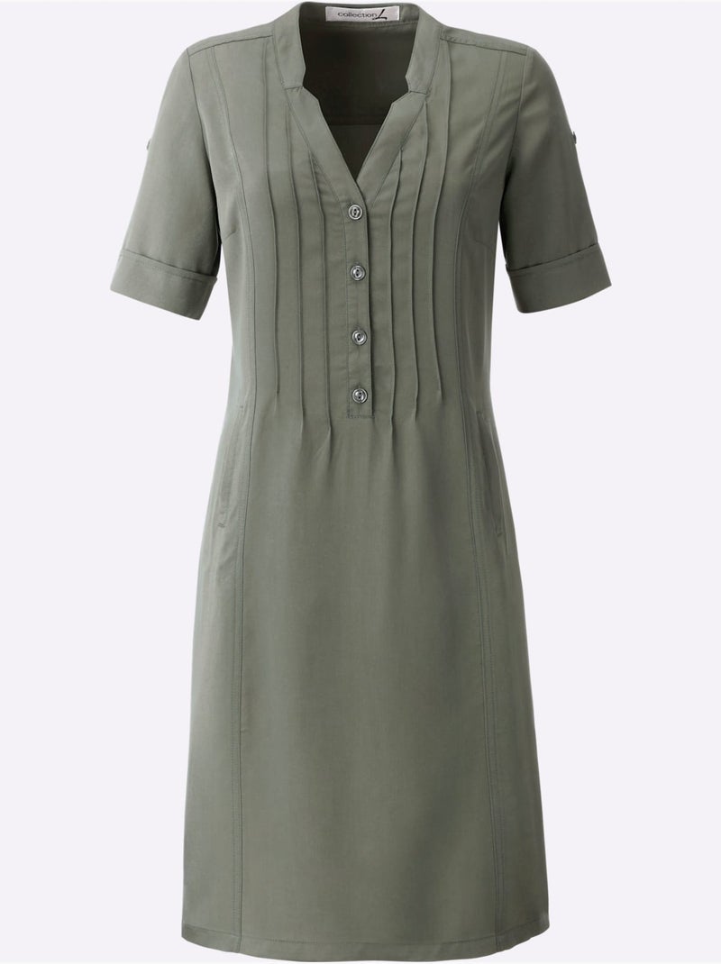 Robe D'été Qualité Lyocell Estivale - Taille Standard - Witt Vert kaki clair - Kiabi