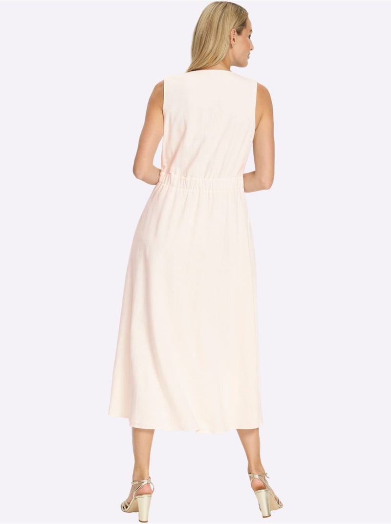 Robe d'été qualité tissée - taille standard - helline Ecru - Kiabi