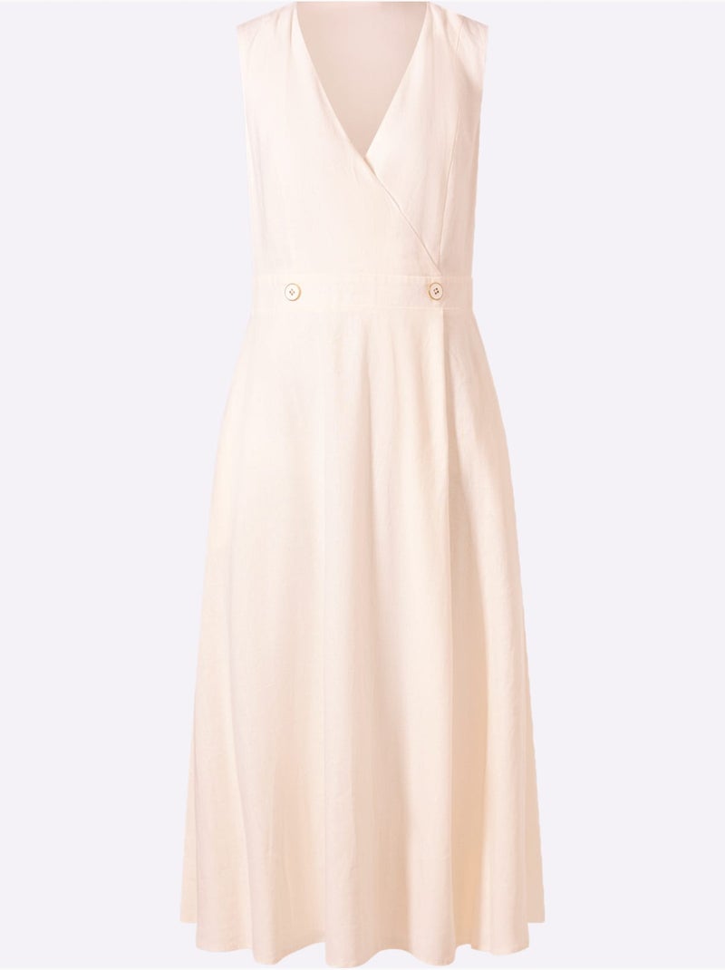 Robe d'été qualité tissée - taille standard - helline Ecru - Kiabi