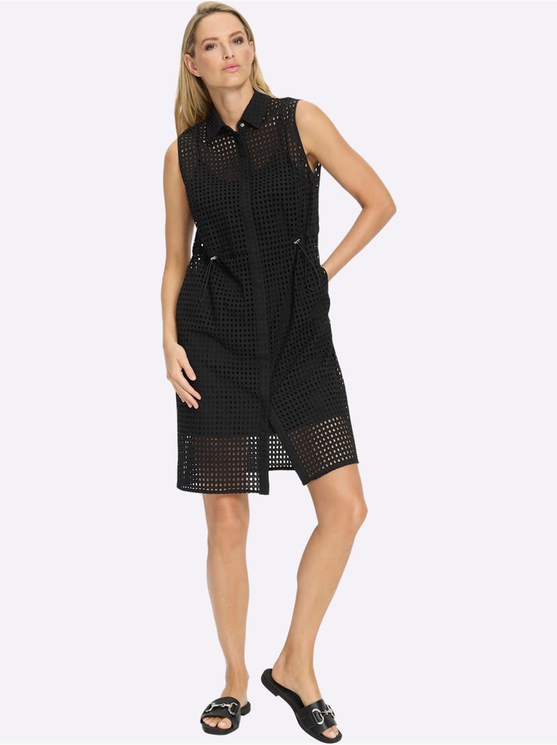 Robe d'été qualité tissée - taille standard - helline Noir - Kiabi