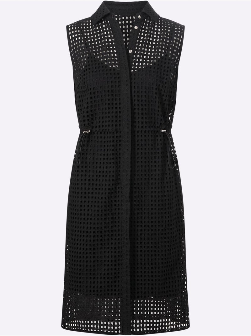 Robe d'été qualité tissée - taille standard - helline Noir - Kiabi